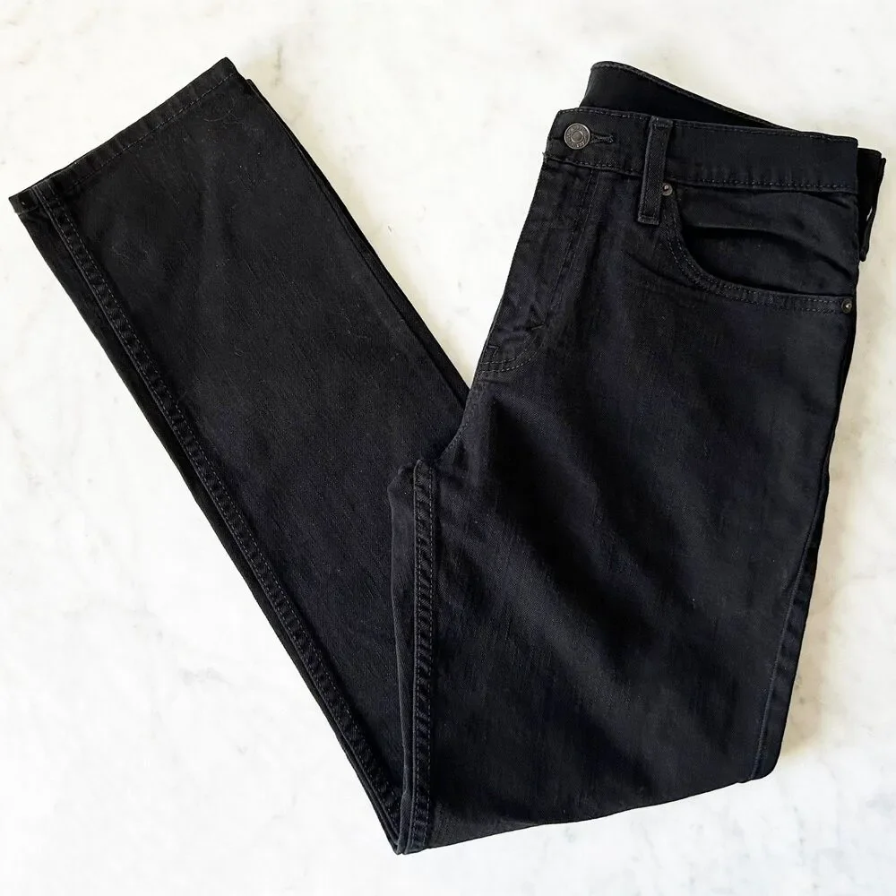 Levi's 511 Slim Fit Black Denim Jeans Zip Fly #04511-4406 Mens W32 x L30